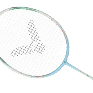 A lightweight badminton racket with the text "Auraspeed-90F TD(4U-G6)" printed on the frame.